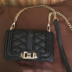 Rebecca Minkoff Small Quilted Love Bag in Black